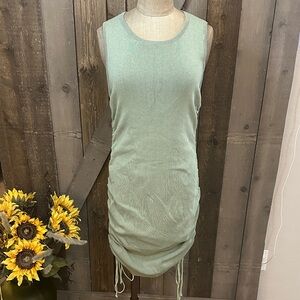 Lioness Military Minds Green Ruched Knit Mini Dress NWT XXL